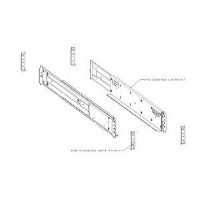 NetApp Rail Kit,4-Post,Rnd/Sq-Hole,Adj,24-32