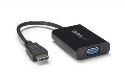 Startech HDMI to VGA Video Adapter Converter with Audio for Desktop PC / Laptop / Ultrabook - HDMI Male to VGA Female Converter - PC Resolutions up to 1920x1200 HDTV up to 1080p