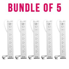 Bundle - 5 x PowerShield ZapGuard 5 Way Power Surge Filter Board - Five Power outlets + 2 x USB Charging Current 3.1 Amps POWERBUN002