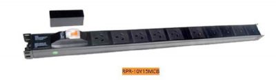 PowerShield Power Distribution Unit Unmanaged 10 Way Vertical PDU with 10 Australian Sockets,15A Input, Power Cord 2m RPR-10V15MCB