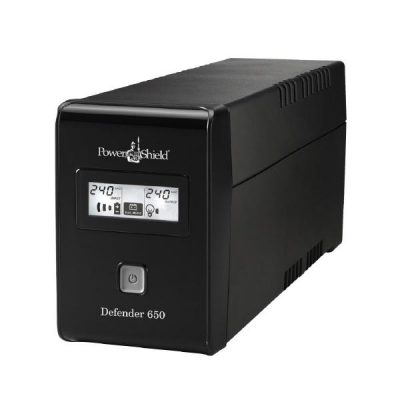 PowerShield Defender 650VA / 390W Line Interactive UPS with AVR, 2 x Australian Outlets and user replaceable batteries PSD650