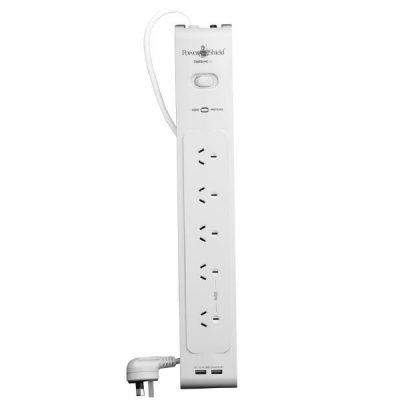 PowerShield ZapGuard 5 Way Power Surge Filter Board - Five Power outlets + 2 x USB Charging Current 3.1 Amps PSZ5USB