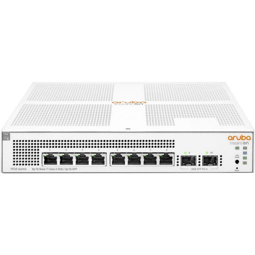 HPE Aruba Instant On 1930 8G Class4 PoE 2SFP 124W Switch - switch - 10 port JL681A