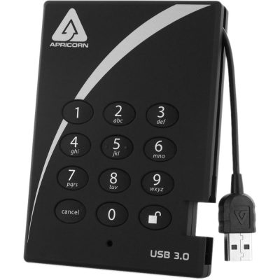 Apricorn Aegis Padlock 3.0 A25-3PL256-2000 - hard drive - 2 TB - USB 3.0 A25-3PL256-2000
