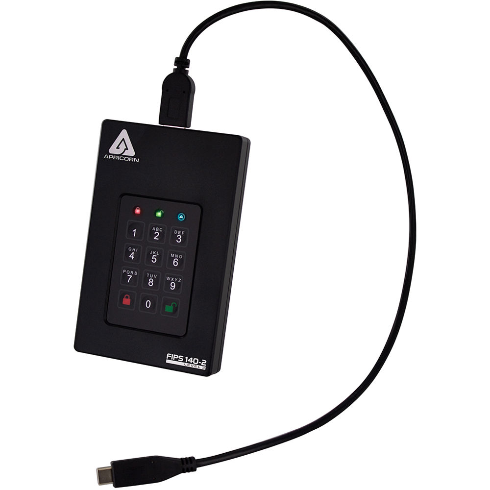 Apricorn Aegis Fortress L3 - solid state drive - 16 TB - USB 3.1 AFL3-S16TB