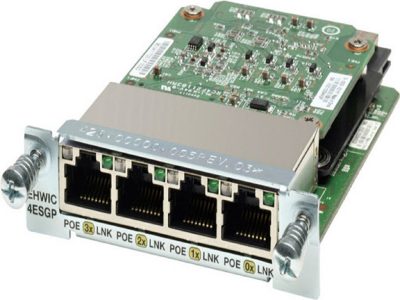 Cisco Four pt 10/100/1000 Enet switch Interface card EHWIC-4ESG