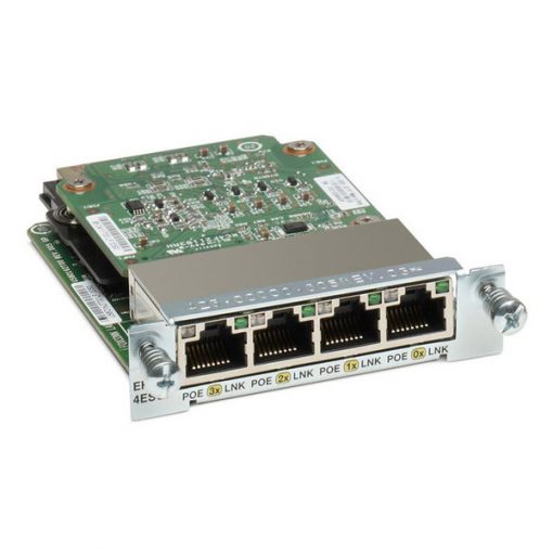 Cisco 4 pt 10/100/1000 Ethernet switch interface card PoE EHWIC-4ESG-P=