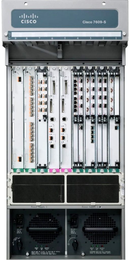 Cisco 7609S Chassis, Redundant System, 2RSP720-3C, 2PS 7609S-RSP720C-R