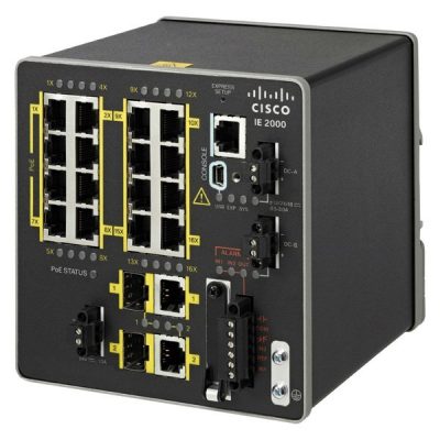 Cisco IE 16 10/100,2 FE SFP+2 T/SFP FE, Base IE-2000-16TC-B