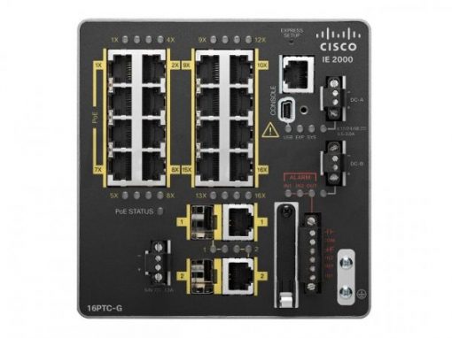 Cisco IE 16 10/100,2 FE SFP+2 T/SFP,Lite IE-2000-16TC-G-L