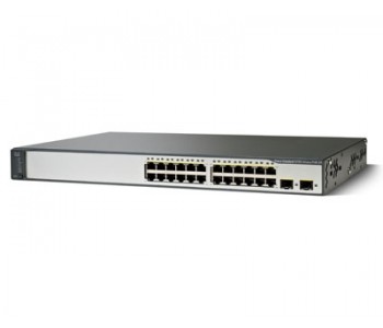 WS-C3750V2-24PS-S Cisco Cat 3750V2 24 10/100 PoE +2 SFP Standard Image WS-C3750V2-24PS-S