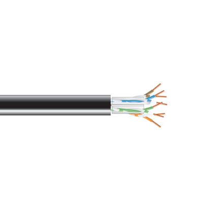 Black Box CAT6A 650-MHz Solid Ethernet Bulk Cable - Unshielded (UTP), CMR PVC, Black, 1000-ft. (304.8-m) Spool C6ABC50-BK-1000