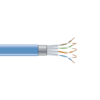 Black Box CAT6 250-MHz Stranded Ethernet Bulk Cable - Shielded (S/FTP), CM PVC, Blue, 1000-ft. (304.8-m) Spool EVNSL0272BL-1000