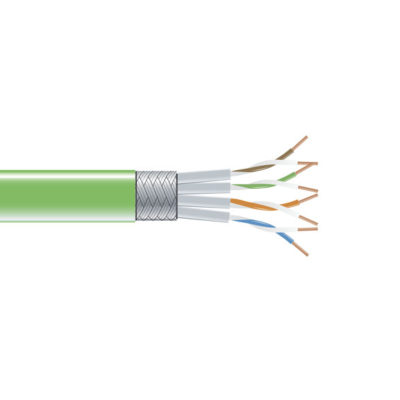 Black Box CAT6 250-MHz Stranded Ethernet Bulk Cable - Shielded (S/FTP), CM PVC, Green, 1000-ft. (304.8-m) Spool EVNSL0272GN-1000