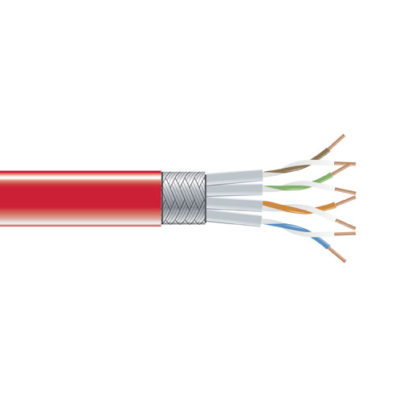 Black Box CAT6 250-MHz Stranded Ethernet Bulk Cable - Shielded (S/FTP), CM PVC, Red, 1000-ft. (304.8-m) Spool EVNSL0272RD-1000