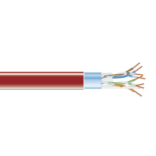 Black Box CAT5e 350-MHz Solid Ethernet Bulk Cable - Shielded (F/UTP), CMR PVC, Red, 1000-ft. (304.8-m) Spool EVNSL0506A-1000
