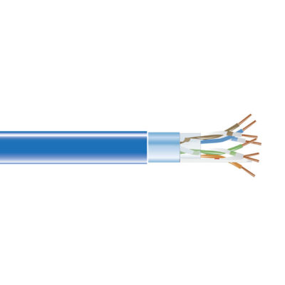 Black Box CAT5e 350-MHz Solid Ethernet Bulk Cable - Shielded (F/UTP), CMP Plenum, Blue, 1000-ft. (304.8-m) Spool EVNSL0511A-1000-R2