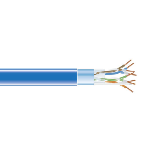 Black Box CAT5e 350-MHz Solid Ethernet Bulk Cable - Shielded (F/UTP), CMP Plenum, Blue, 1000-ft. (304.8-m) Spool EVNSL0511A-1000-R2