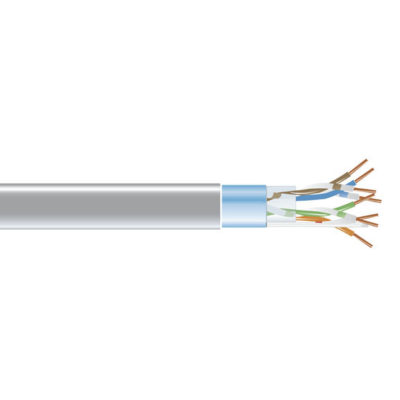 Black Box CAT5e 350-MHz Solid Ethernet Bulk Cable - Shielded (F/UTP), CMP Plenum, Gray, 1000-ft. (304.8-m) Spool EVNSL0512A-1000