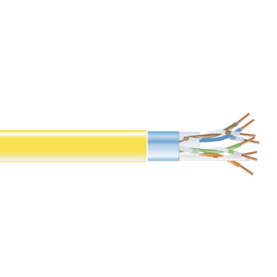 Black Box CAT5e 350-MHz Solid Ethernet Bulk Cable - Shielded (F/UTP), CMP Plenum, Yellow, 1000-ft. (304.8-m) Spool EVNSL0514A-1000