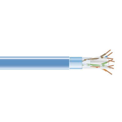 Black Box CAT6 400-MHz Solid Ethernet Bulk Cable - Shielded (F/UTP), CMP Plenum, Blue, 1000-ft. (304.8-m) Spool EVNSL0611A-1000