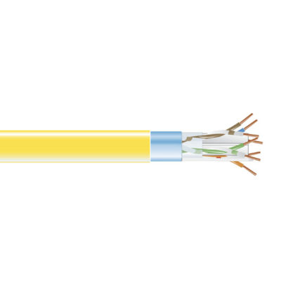 Black Box CAT6 400-MHz Solid Ethernet Bulk Cable - Shielded (F/UTP), CMP Plenum, Yellow, 1000-ft. (304.8-m) Spool EVNSL0614A-1000