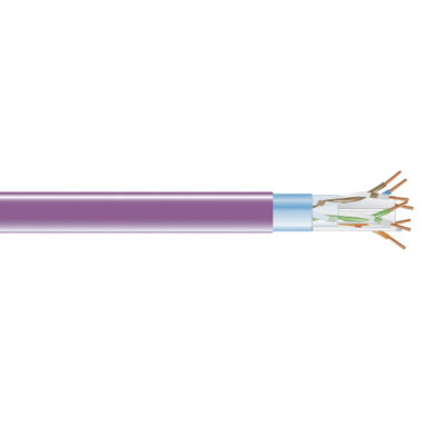 Black Box CAT6 400-MHz Solid Ethernet Bulk Cable - Shielded (F/UTP), CMP Plenum, Purple, 1000-ft. (304.8-m) Spool EVNSL0619A-1000