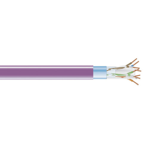Black Box CAT6 400-MHz Solid Ethernet Bulk Cable - Shielded (F/UTP), CMP Plenum, Purple, 1000-ft. (304.8-m) Spool EVNSL0619A-1000
