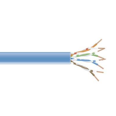 Black Box GigaBase® CAT6 550-MHz Stranded Ethernet Bulk Cable - Unshielded (UTP), CM PVC, Blue, 1000-ft. (304.8-m) Spool EVNSL0641A-1000