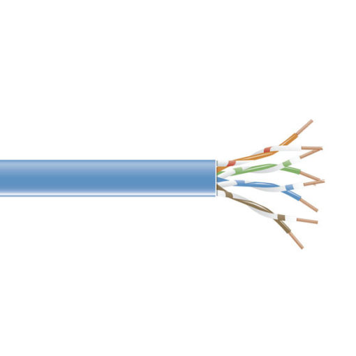 Black Box GigaBase® CAT6 550-MHz Stranded Ethernet Bulk Cable - Unshielded (UTP), CM PVC, Blue, 1000-ft. (304.8-m) Spool EVNSL0641A-1000
