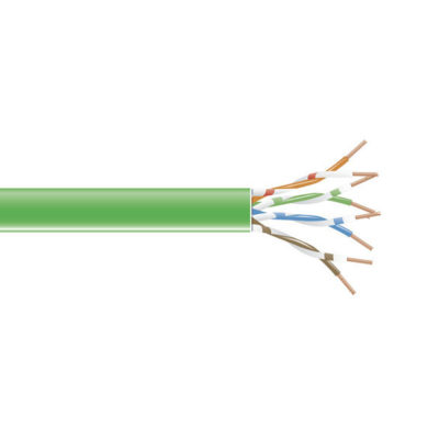 Black Box GigaBase® CAT6 550-MHz Stranded Ethernet Bulk Cable - Unshielded (UTP), CM PVC, Green, 1000-ft. (304.8-m) Spool EVNSL0642A-1000