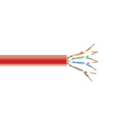 Black Box GigaBase® CAT6 550-MHz Stranded Ethernet Bulk Cable - Unshielded (UTP), CM PVC, Red, 1000-ft. (304.8-m) Spool EVNSL0643A-1000
