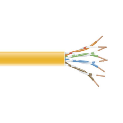 Black Box GigaBase® CAT6 550-MHz Stranded Ethernet Bulk Cable - Unshielded (UTP), CM PVC, Orange, 1000-ft. (304.8-m) Spool EVNSL0649A-1000