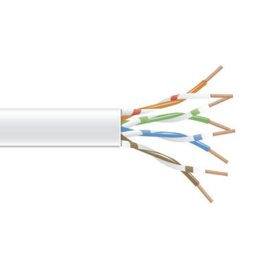 Black Box GigaBase® CAT6 550-MHz Stranded Ethernet Bulk Cable - Unshielded (UTP), CM PVC, White, 1000-ft. (304.8-m) Spool EVNSL0650A-1000