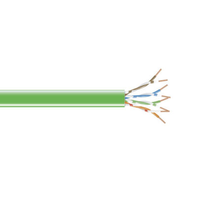 Black Box GigaBase® CAT5e 350-MHz Stranded Ethernet Bulk Cable - Unshielded (UTP), CM PVC, Green, 1000-ft. (304.8-m) Spool EVNSL082A-1000