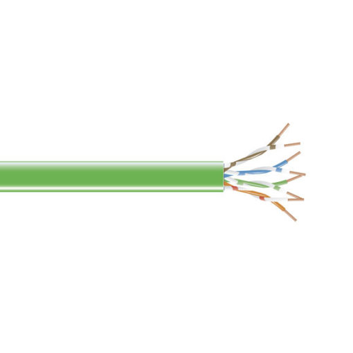 Black Box GigaBase® CAT5e 350-MHz Stranded Ethernet Bulk Cable - Unshielded (UTP), CM PVC, Green, 1000-ft. (304.8-m) Spool EVNSL082A-1000