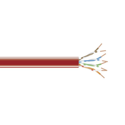 Black Box GigaBase® CAT5e 350-MHz Stranded Ethernet Bulk Cable - Unshielded (UTP), CM PVC, Red, 1000-ft. (304.8-m) Spool EVNSL083A-1000