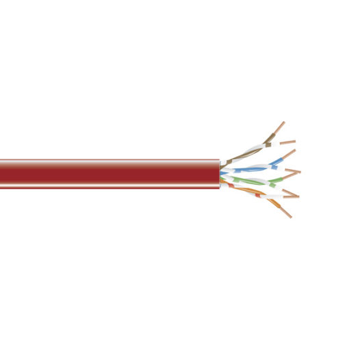 Black Box GigaBase® CAT5e 350-MHz Stranded Ethernet Bulk Cable - Unshielded (UTP), CM PVC, Red, 1000-ft. (304.8-m) Spool EVNSL083A-1000