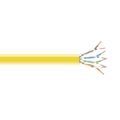 Black Box GigaBase® CAT5e 350-MHz Stranded Ethernet Bulk Cable - Unshielded (UTP), CM PVC, Yellow, 1000-ft. (304.8-m) Spool EVNSL084A-1000
