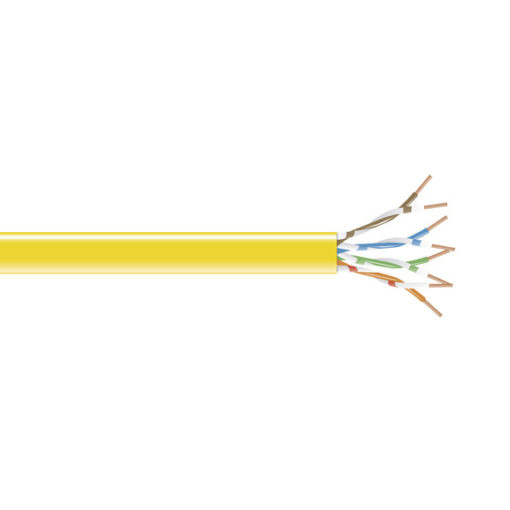 Black Box GigaBase® CAT5e 350-MHz Stranded Ethernet Bulk Cable - Unshielded (UTP), CM PVC, Yellow, 1000-ft. (304.8-m) Spool EVNSL084A-1000