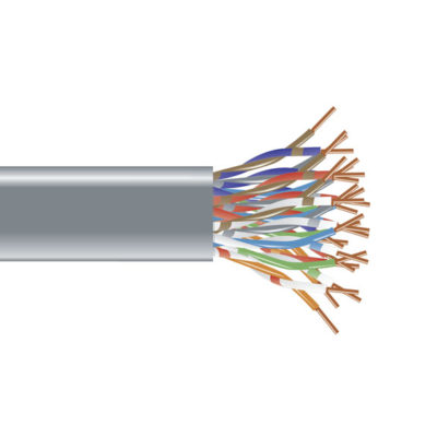 Black Box CAT5e 100-MHz Solid Ethernet Bulk Cable - Unshielded (UTP), CMR PVC (RJ45 M/M), Gray, Custom Length EVNSL16A