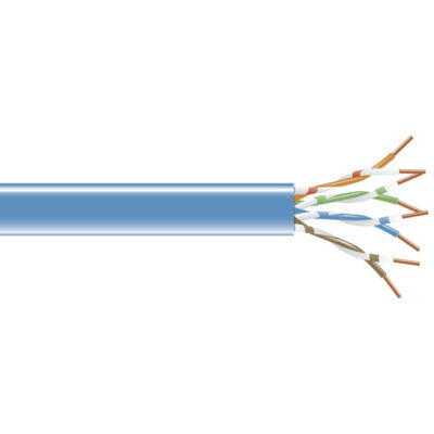 Black Box CAT5e 200-MHz Solid Ethernet Bulk Cable - Unshielded (UTP), CMR PVC, Blue, 1000-ft. (304.8-m) EYN0739A-R