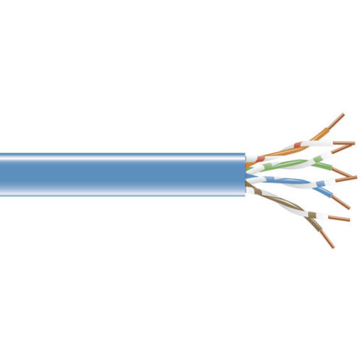 Black Box CAT5e 200-MHz Solid Ethernet Bulk Cable - Unshielded (UTP), CMR PVC, Blue, 1000-ft. (304.8-m) EYN0739A-R