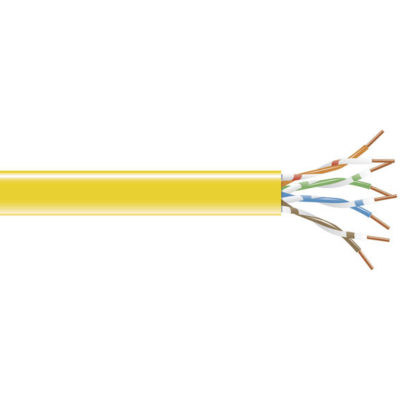 Black Box CAT5e 200-MHz Solid Ethernet Bulk Cable - Unshielded (UTP), CMR PVC, Yellow, 1000-ft. (304.8-m) EYN0742A-R