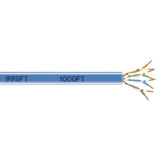 Black Box GigaBase® Plus CAT5e 200-MHz Solid Ethernet Bulk Cable - Unshielded (UTP), CM PVC, 1000-ft. (304.8-m) Pull-Box EYN851A-PBC-1000