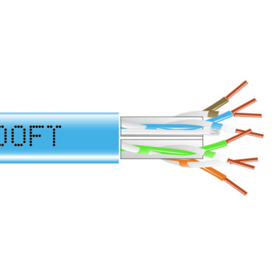 Black Box CAT6 550-MHz Solid Ethernet Bulk Cable - Unshielded (UTP), CMP Plenum, Gray, 1000-ft. (304.8-m) Pull-Box EYN877B-PB-1000