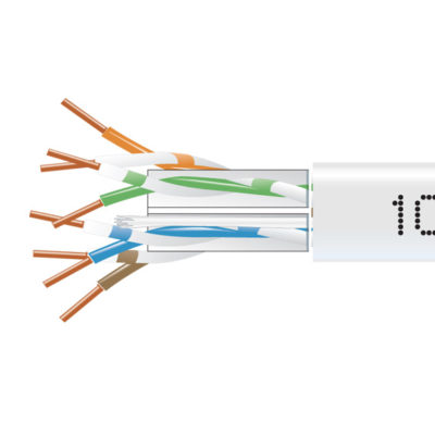 Black Box CAT6 550-MHz Solid Ethernet Bulk Cable - Unshielded (UTP), CMP Plenum, White, 1000-ft. (304.8-m) Pull-Box EYN875B-PB-1000