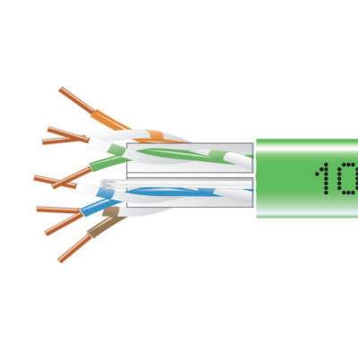 Black Box CAT6 550-MHz Solid Ethernet Bulk Cable - Unshielded (UTP), CMP Plenum, Green, 1000-ft. (304.8-m) Pull-Box EYN879B-PB-1000