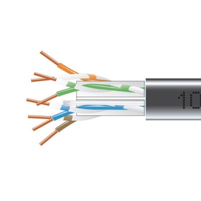 Black Box CAT6 550-MHz Solid Ethernet Bulk Cable - Unshielded (UTP), CMP Plenum, Black, 1000-ft. (304.8-m) Pull-Box EYN881B-PB-1000