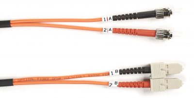 Black Box Connect OM1 62.5/125 Multimode Fiber Optic Patch Cable - OFNR PVC FO625-005M-STSC